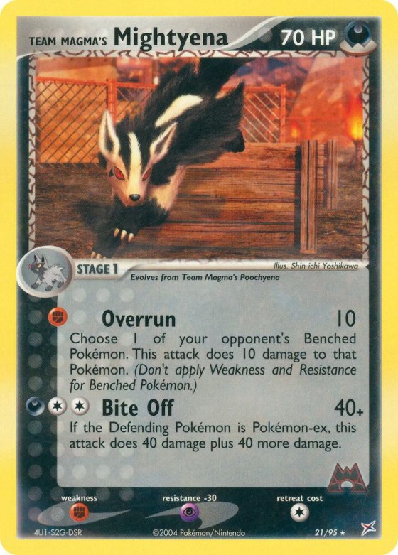 Team Magma's Mightyena - Reverse Holo