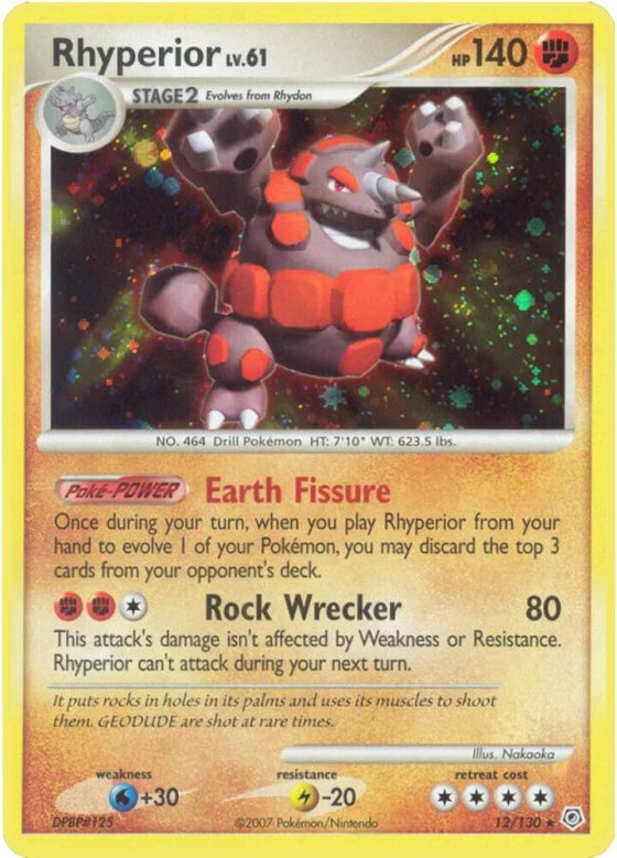 Rhyperior - Reverse Holo