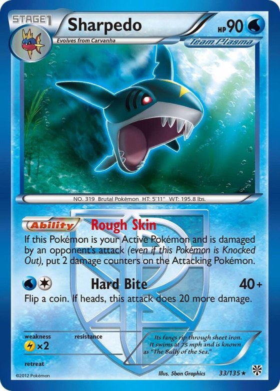 Sharpedo (Team Plasma) - Reverse Holo
