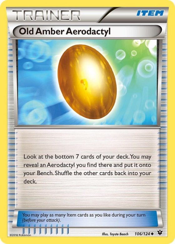 Old Amber Aerodactyl - Reverse Holo
