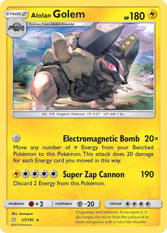Alolan Golem - Reverse Holo