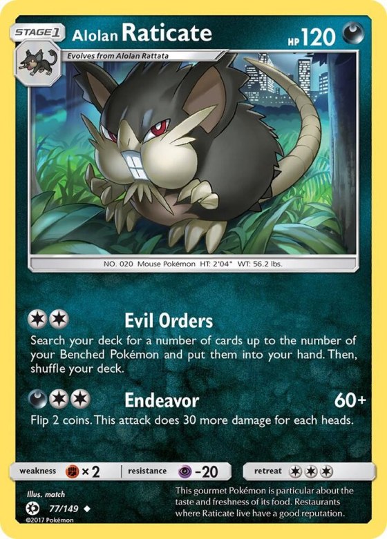 Alolan Raticate - Reverse Holo