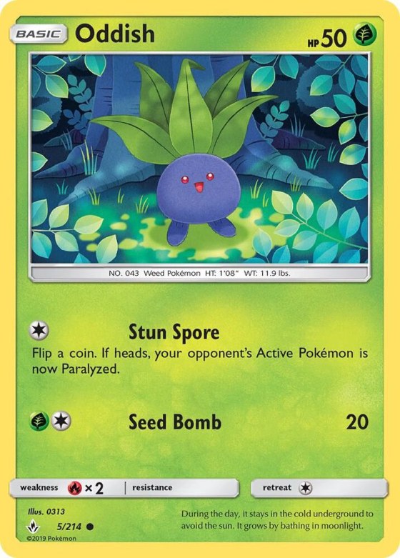 Oddish (5) - Reverse Holo
