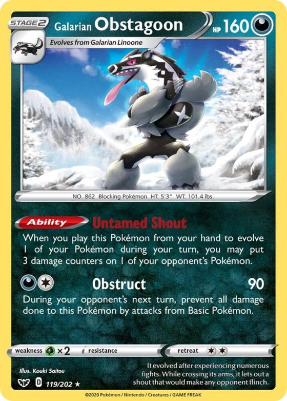 Galarian Obstagoon - Holo