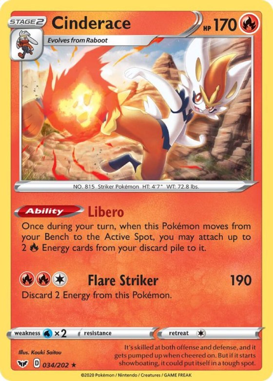 Cinderace (034) - Reverse Holo