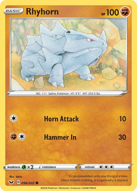 Rhyhorn (096) - Reverse Holo