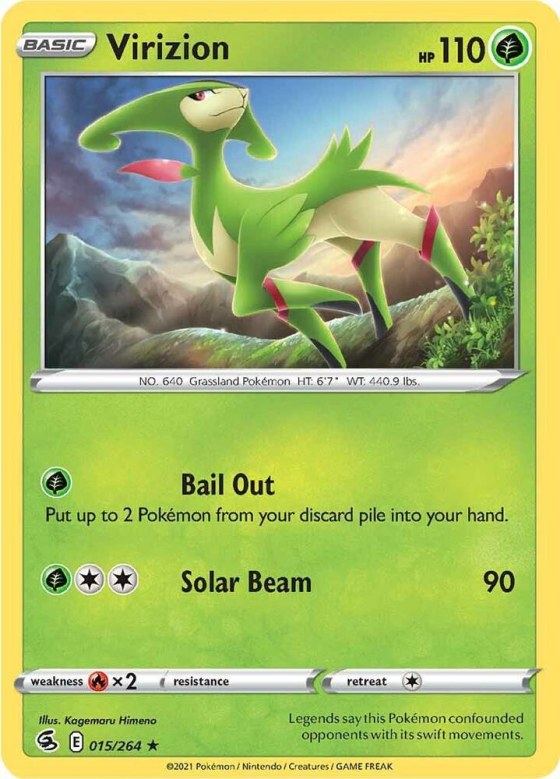 Virizion - Reverse Holo