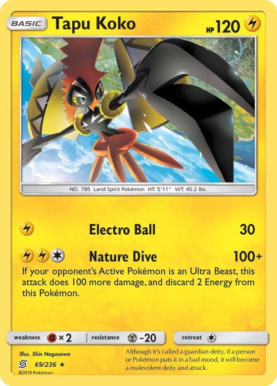 Tapu Koko - Reverse Holo