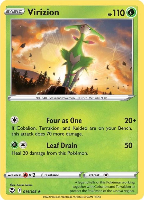 Virizion - Reverse Holo