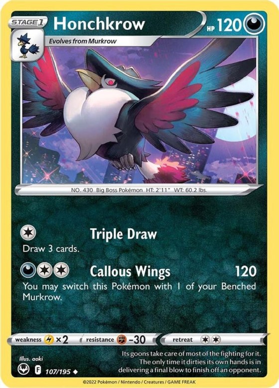 Honchkrow - Reverse Holo