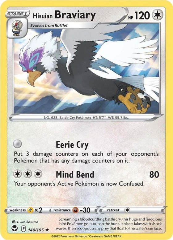 Hisuian Braviary - Reverse Holo