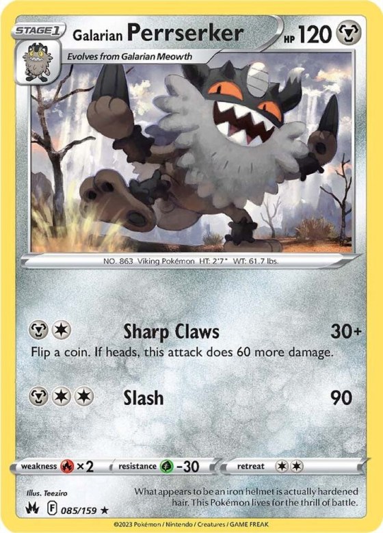 Galarian Perrserker - Reverse Holo