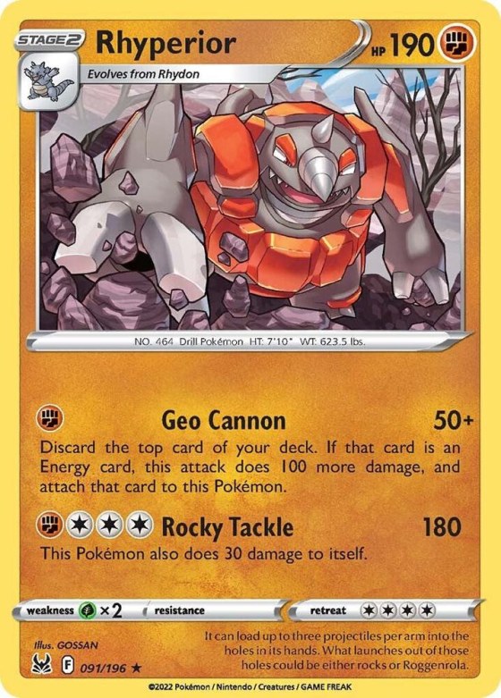 Rhyperior - Reverse Holo