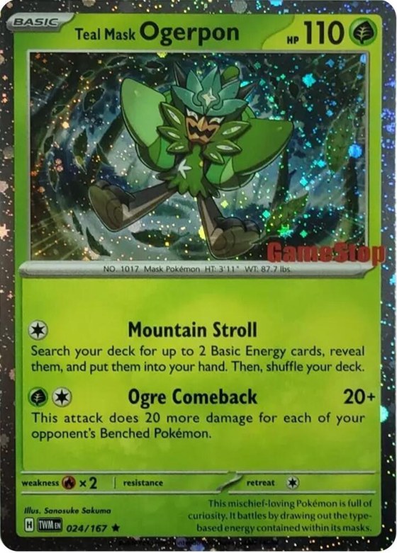 Teal Mask Ogerpon - Cosmos Holo Gamestop Exclusive