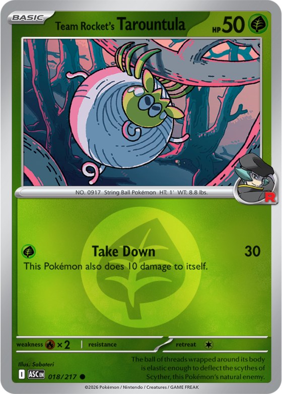 Team Rocket's Tarountula - Energy Symbol Pattern