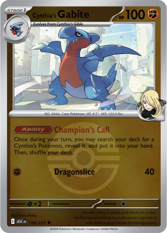 Cynthia's Gabite - Poke Ball