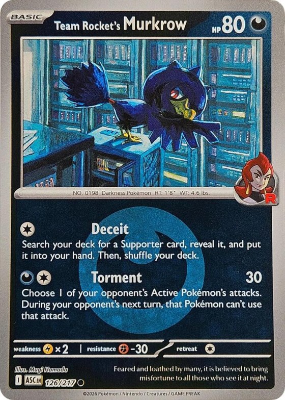 Team Rocket's Murkrow - Energy Symbol Pattern