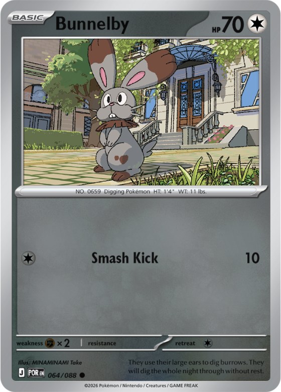 Bunnelby - Reverse Holo