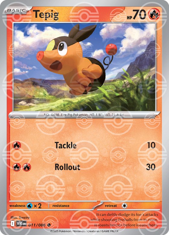 Tepig - Poke Ball Pattern