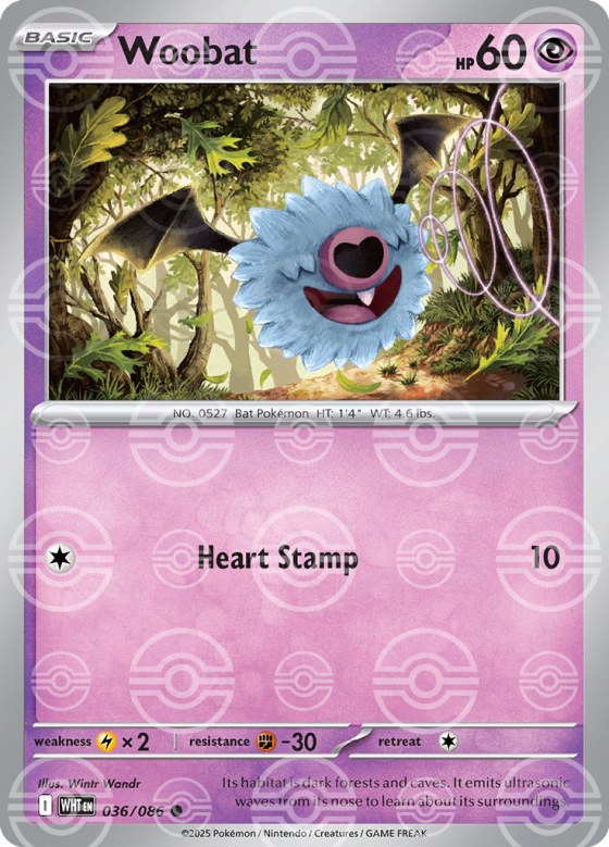 Woobat - Poke Ball Pattern