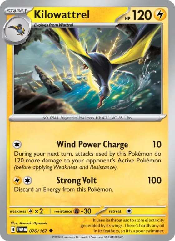 Kilowattrel - Reverse Holo