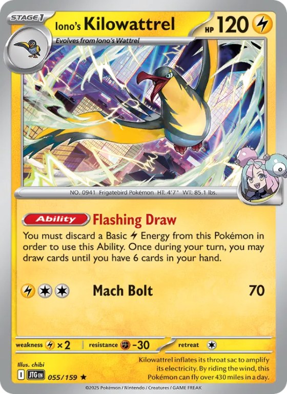 Iono's Kilowattrel - Reverse Holo