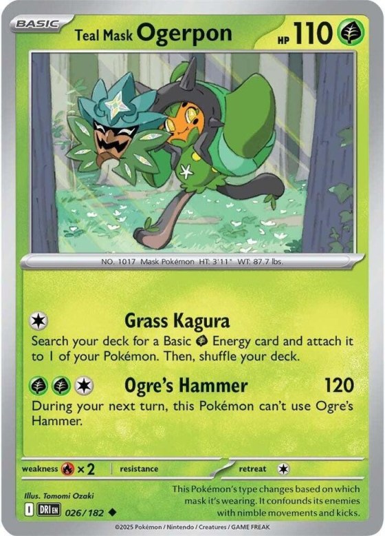 Teal Mask Ogerpon - Reverse Holo