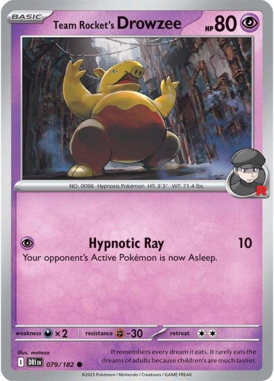 Team Rocket's Drowzee - Reverse Holo