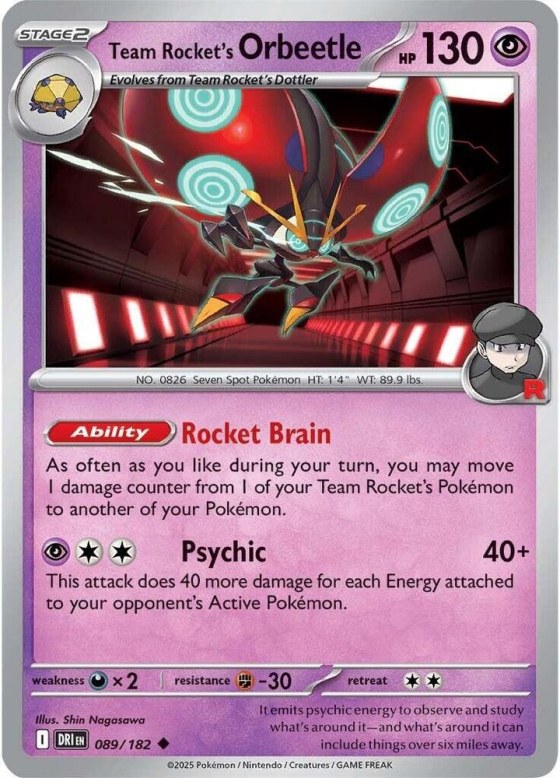 Team Rocket's Orbeetle - Reverse Holo