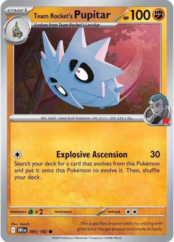 Team Rocket's Pupitar - Reverse Holo