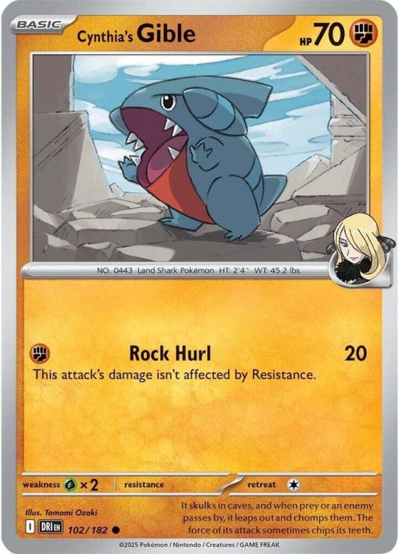 Cynthia's Gible - Reverse Holo