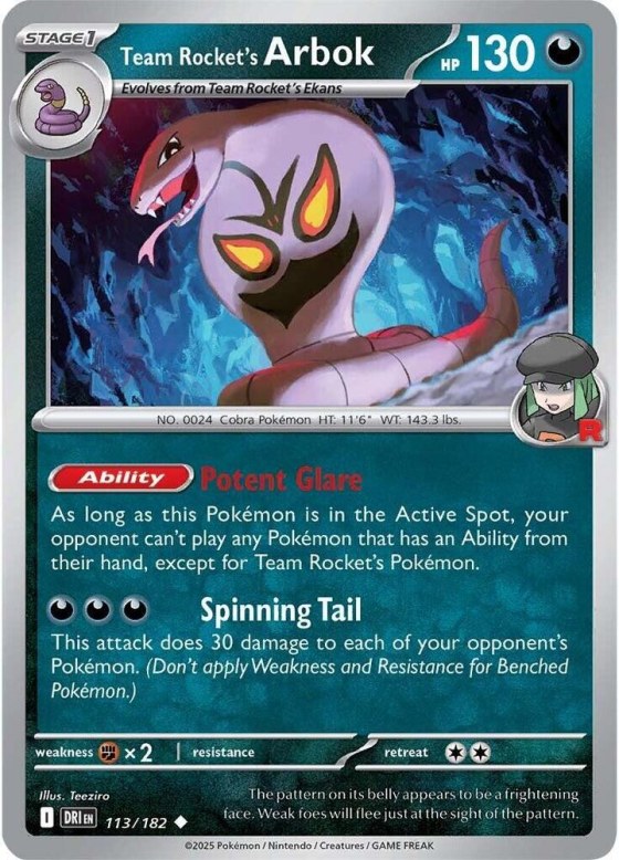 Team Rocket's Arbok - Reverse Holo