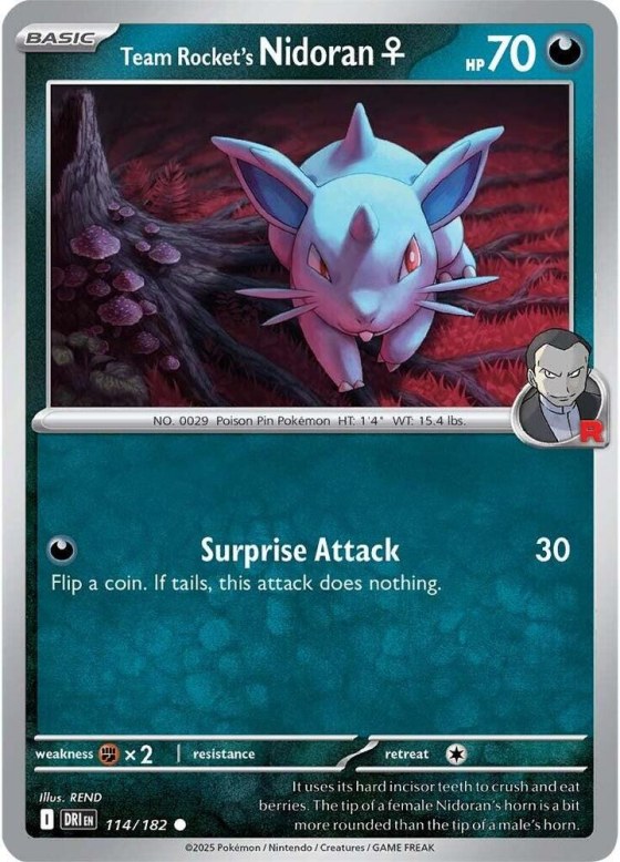 Team Rocket's Nidoran♀ - Reverse Holo