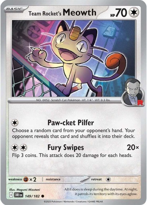 Team Rocket's Meowth - Reverse Holo