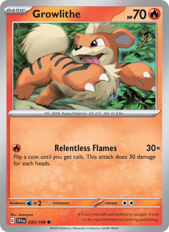 Growlithe - Reverse Holo