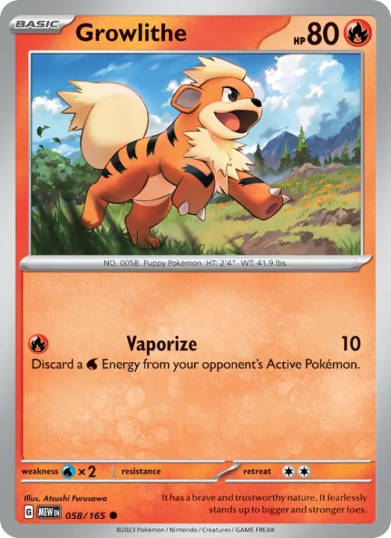 Growlithe - Reverse Holo