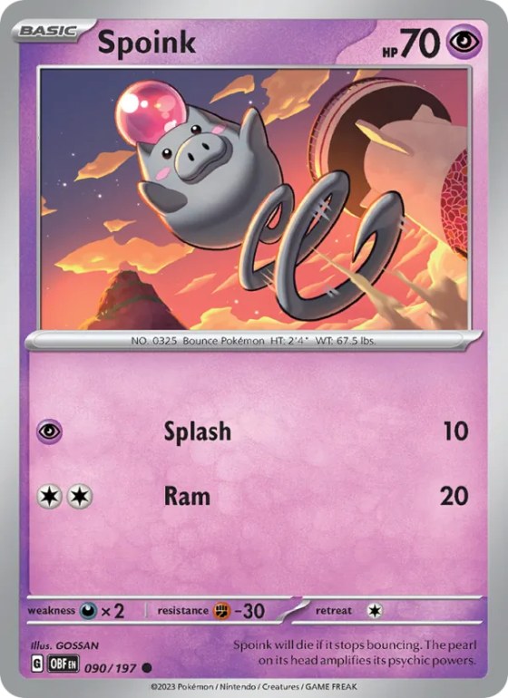 Spoink - Reverse Holo