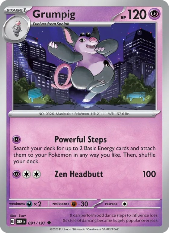 Grumpig - Reverse Holo