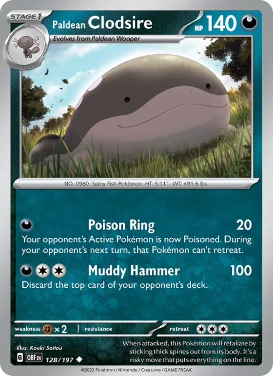Paldean Clodsire - Reverse Holo
