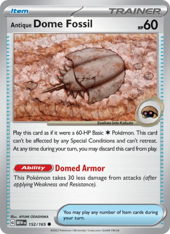 Antique Dome Fossil - Reverse Holo