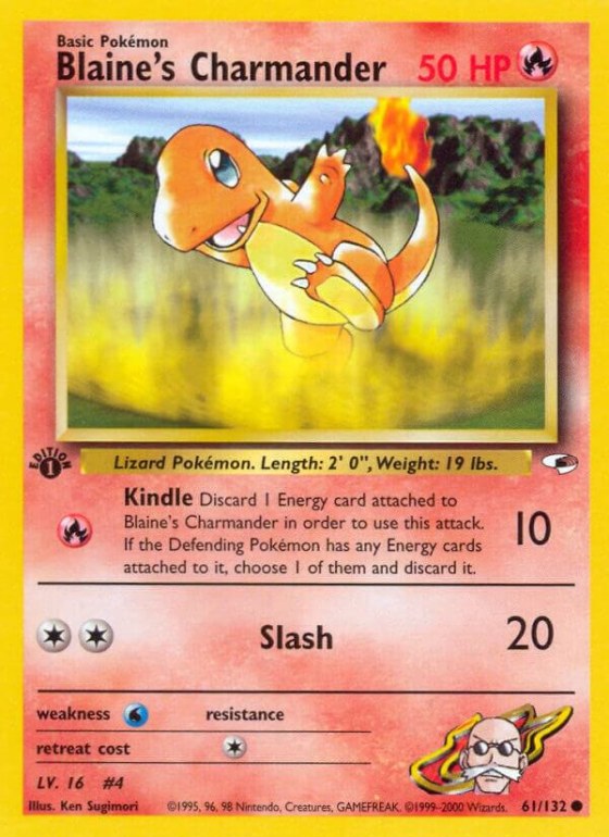 Blaine's Charmander - 1st Edition