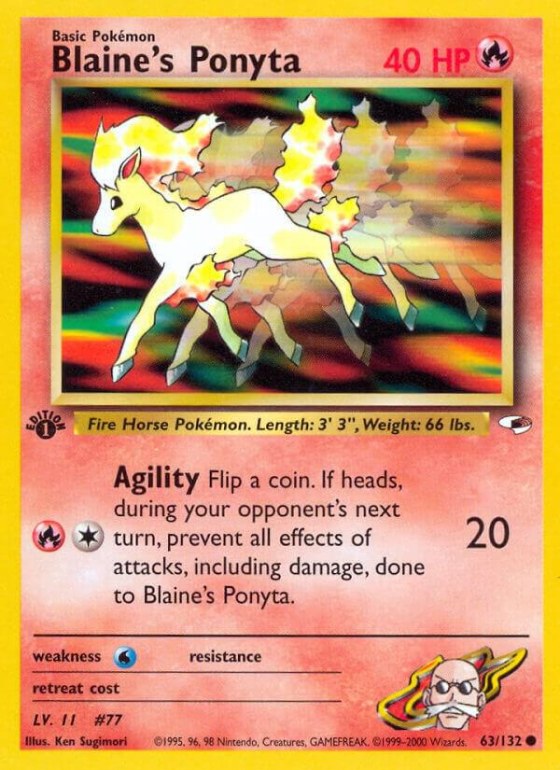 Blaine's Ponyta - 1st Edition
