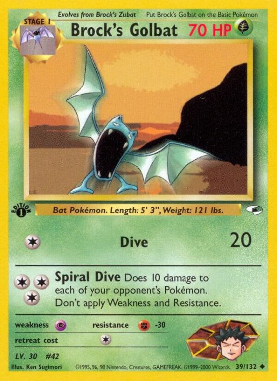 Brock's Golbat - 1st Edition