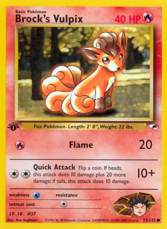 Brock's Vulpix - 1st Edition