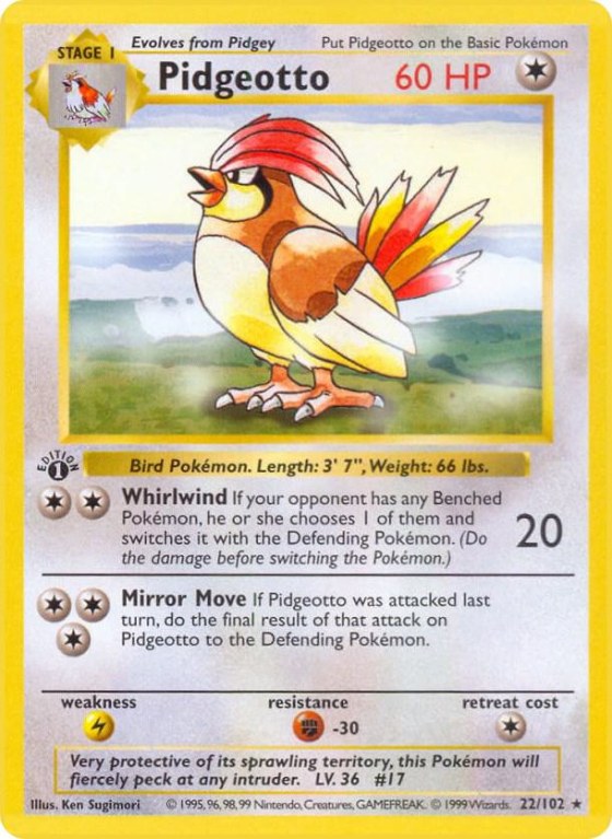 Pidgeotto - 1st Edition