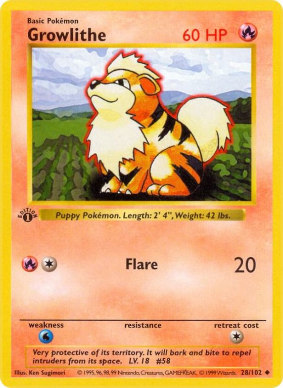 Growlithe - 1st Edition