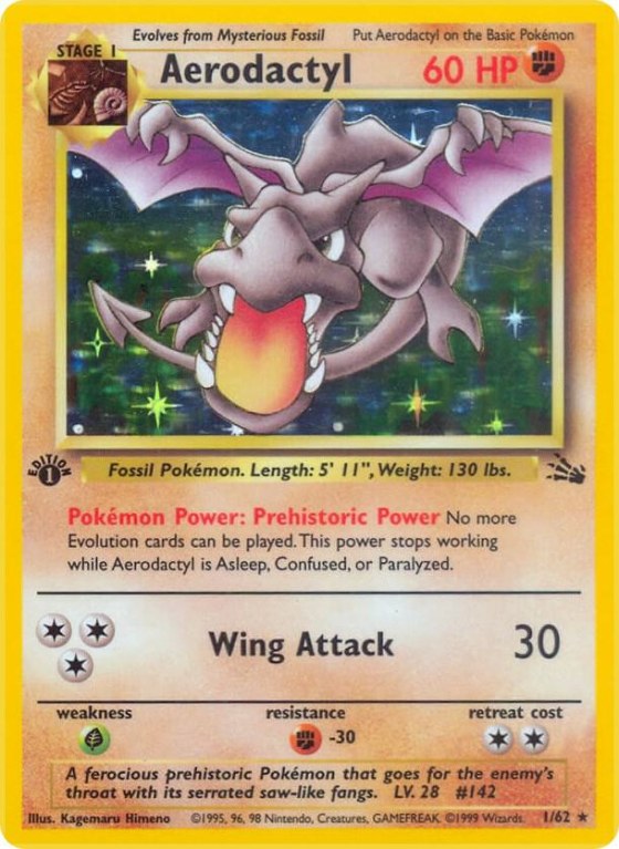 Aerodactyl (1) - 1st Edition Holo