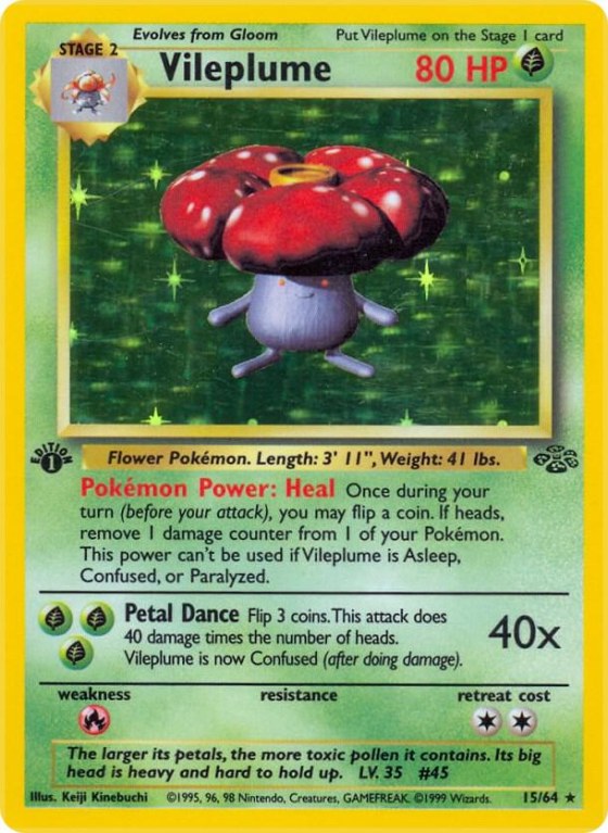 Vileplume (15) - 1st Edition Holo