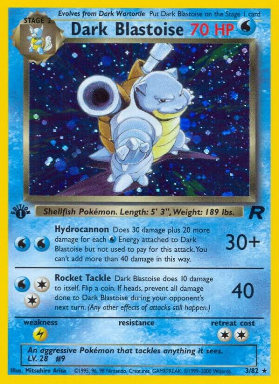 Dark Blastoise (3) - 1st Edition Holo