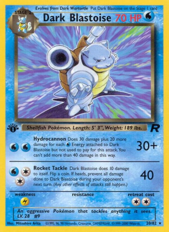 Dark Blastoise (20) - 1st Edition